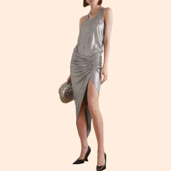Alexandre Vauthier Silver Maxi Dress - Picture 1 of 8